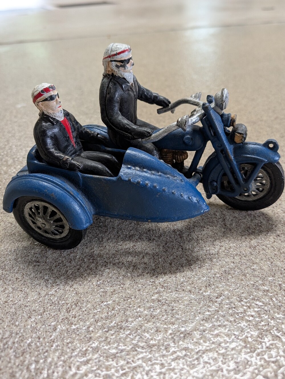 reproduction CAST IRON MOTORCYCLE sidecar antique style